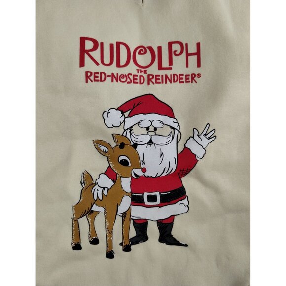 Rudolph The Red-Nosed Reindeer Dog Size L Holiday Hoodie With Antlers - Picture 2 of 6